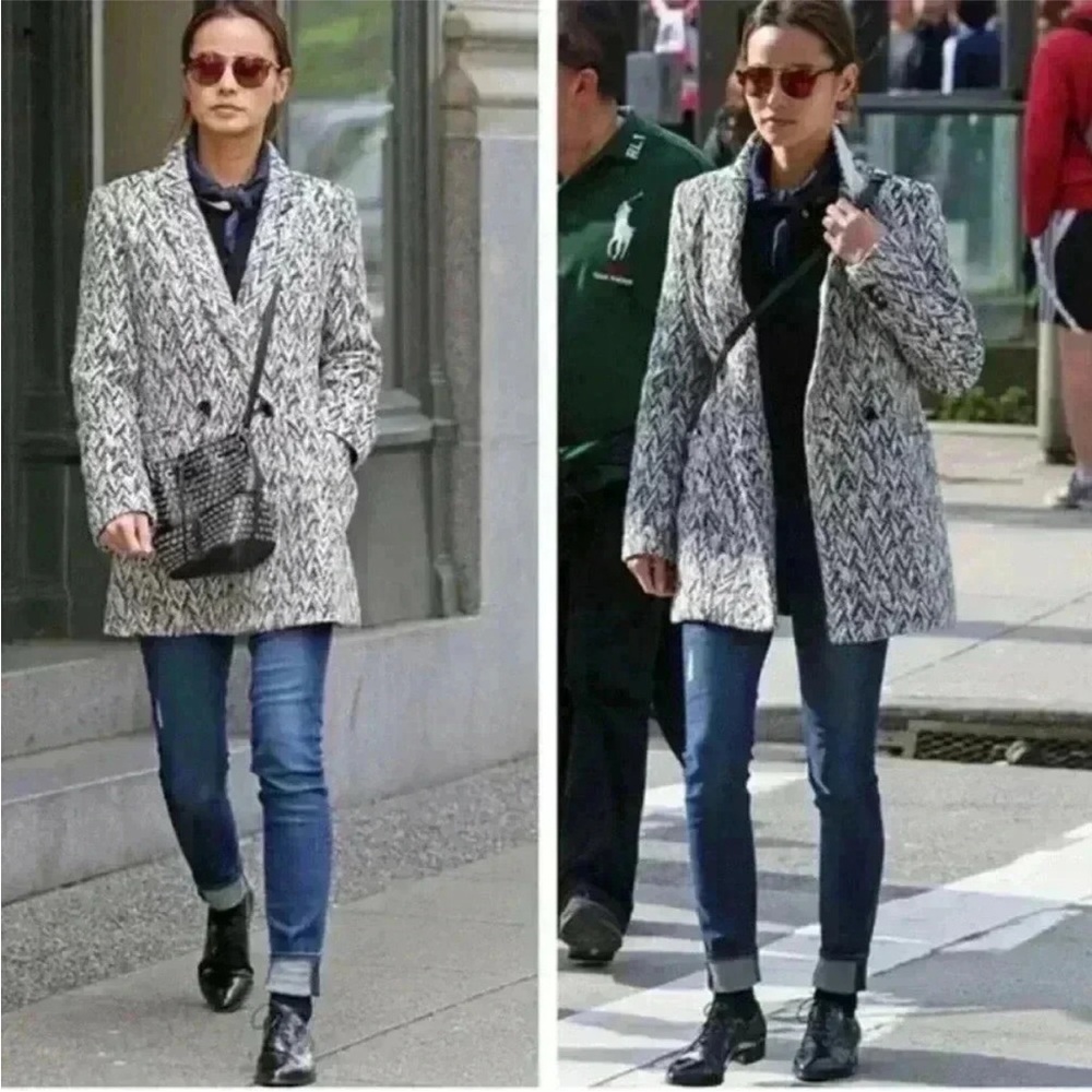 Banana Republic Chevron Jacquard Blazer Jacket